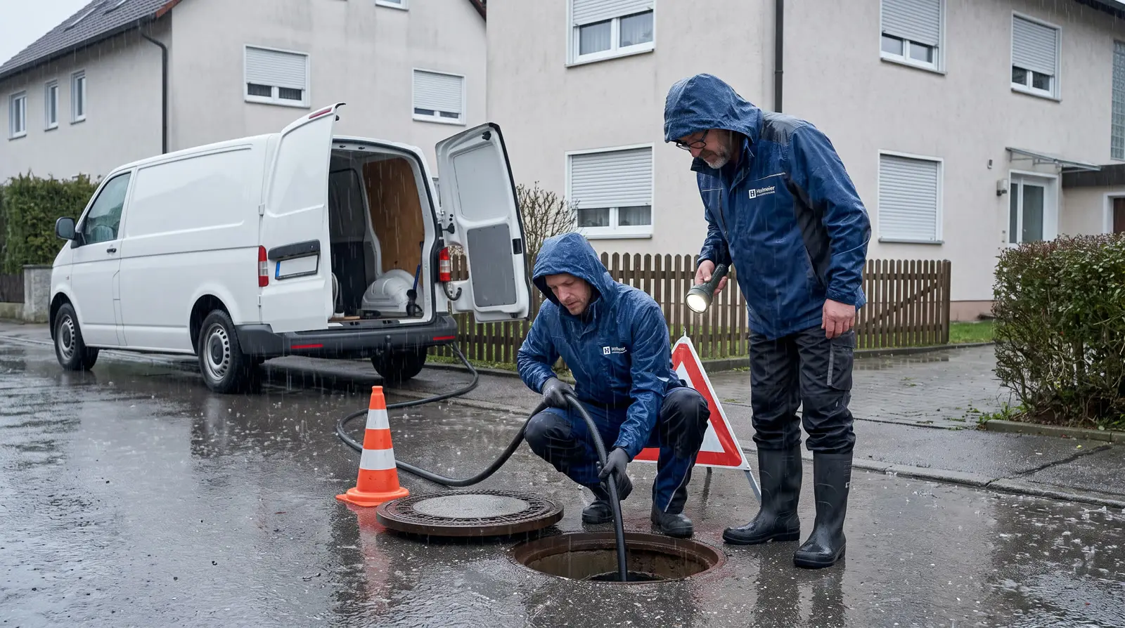 Rohrreinigung Hofmeier bei einem Einsatz in Aschaffenburg